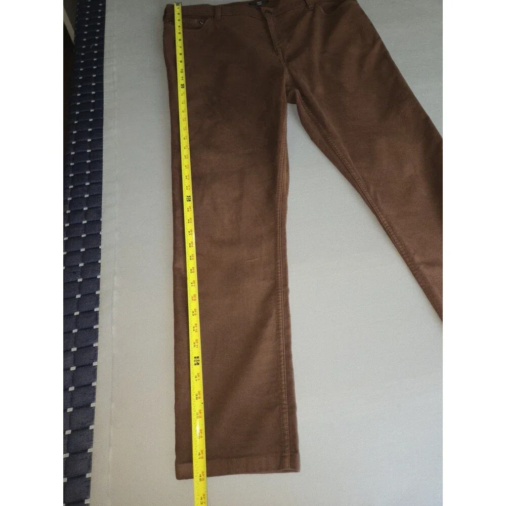 Banana Republic Traveler Pant Mens 38x32 Brown Slim Fit Stretch Chino Pants